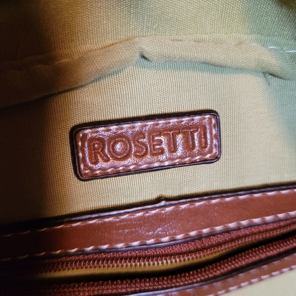 Rosetti Shoulder Handbag Green with Brown Straps - Picture 8 of 9